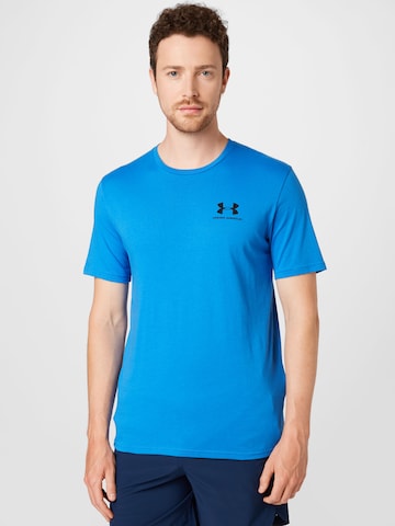 UNDER ARMOUR Performance Shirt 'Sportstyle' in Blue: front