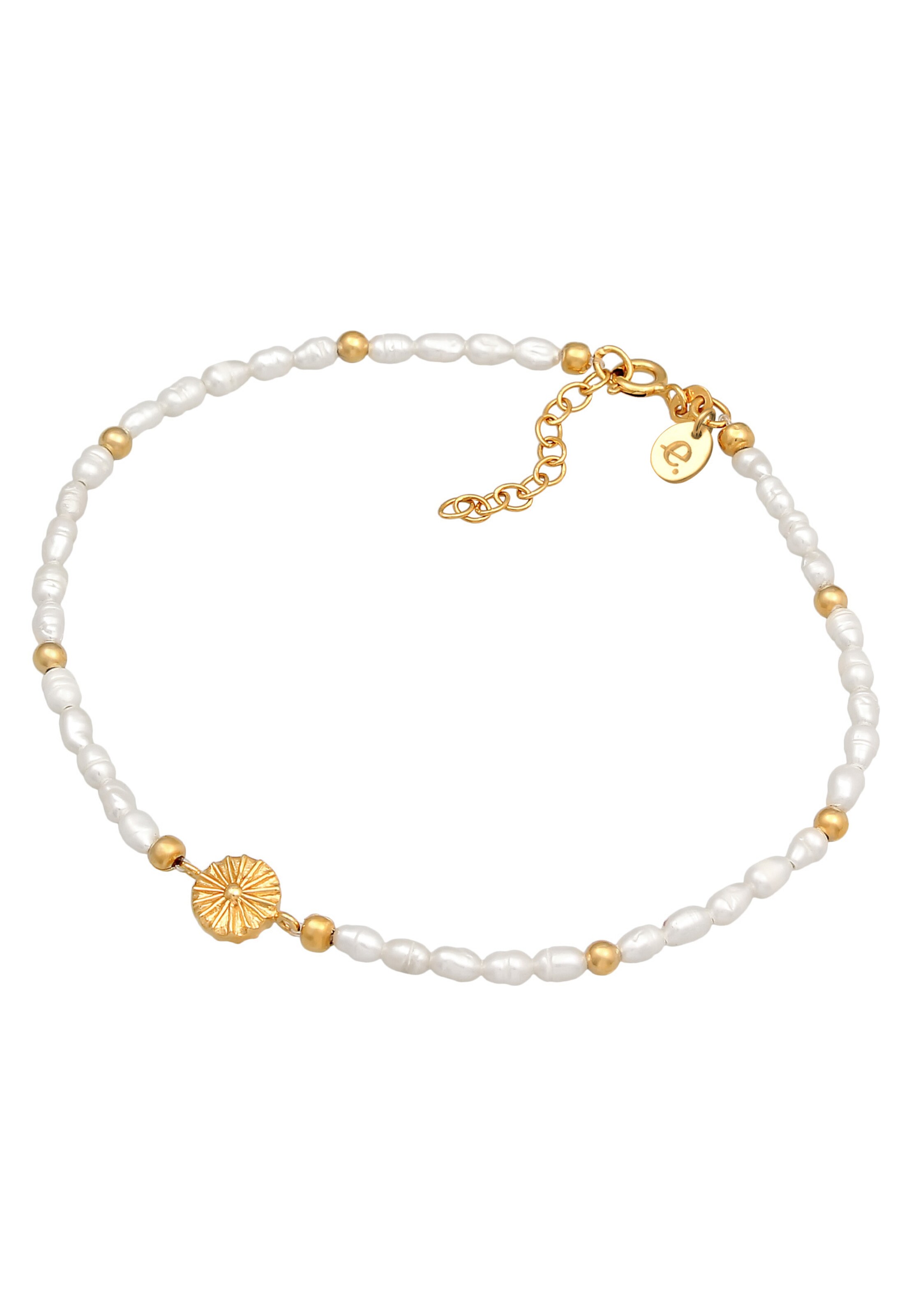 Bijoux de pied 'Perle, Sonne' ELLI PREMIUM en blanc