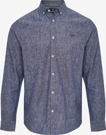 Threadbare Regular fit Button Up Shirt 'Bale' in Blue: front