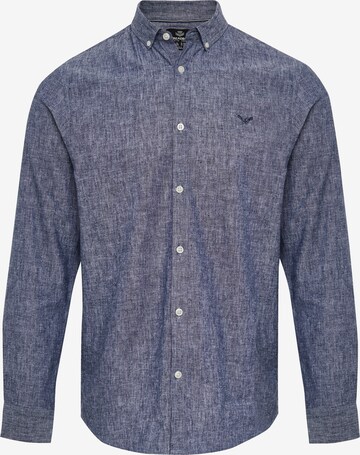 Threadbare Button Up Shirt 'Bale' in Blue: front