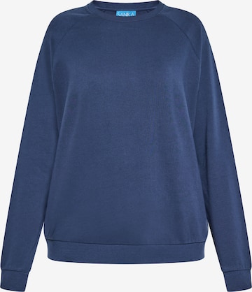 SANIKA Sweatshirt in Blauw: voorkant