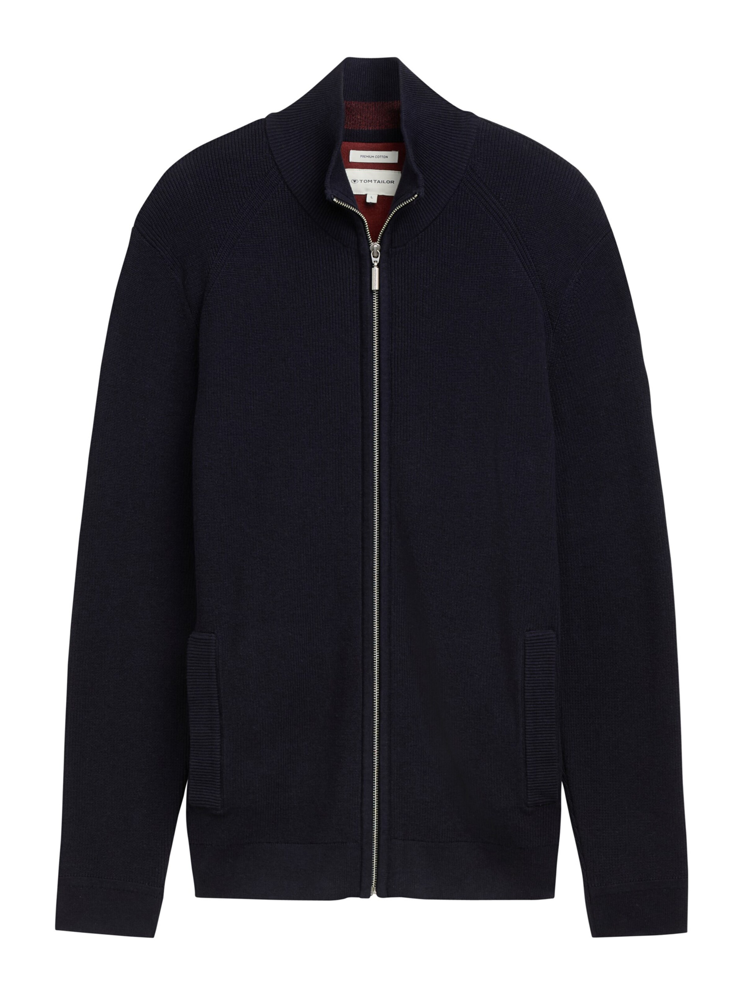 TOM TAILOR Gebreid vest in Blauw: voorkant