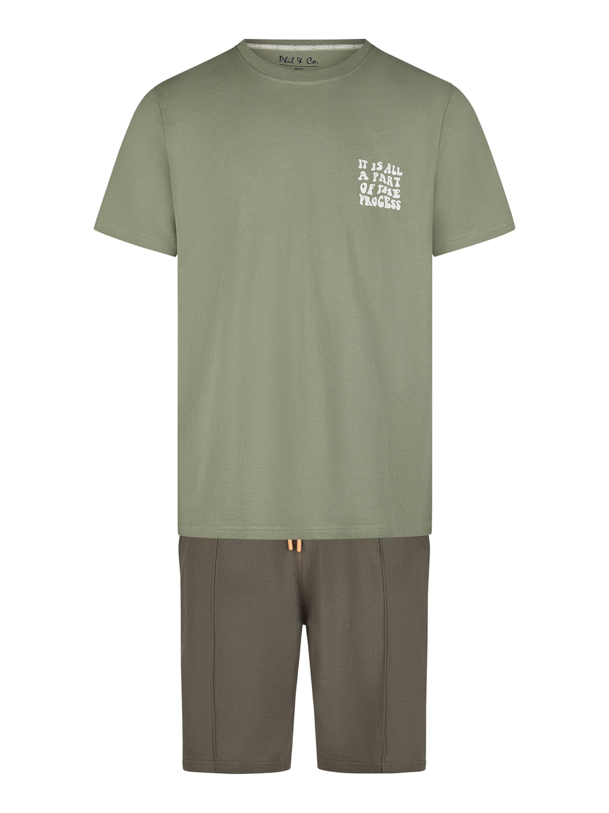 Pyjama court 'Lounge & Night' Phil & Co. Berlin en marron : devant