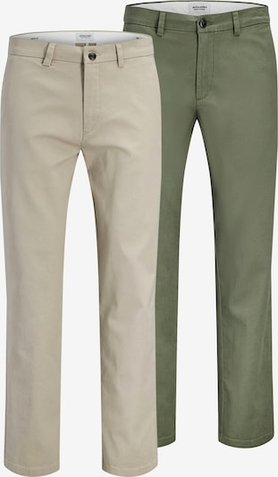 „Chino“ stiliaus kelnės 'JPSTOLLIE DYLAN' iš JACK & JONES, spalva – šviesiai pilka / alyvuogių spalva, Prekių apžvalga