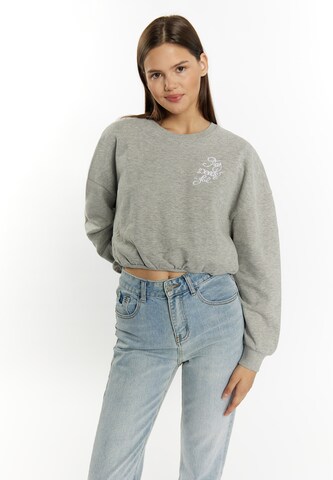 MYMO Sweatshirt 'Blonda' in Grey: front