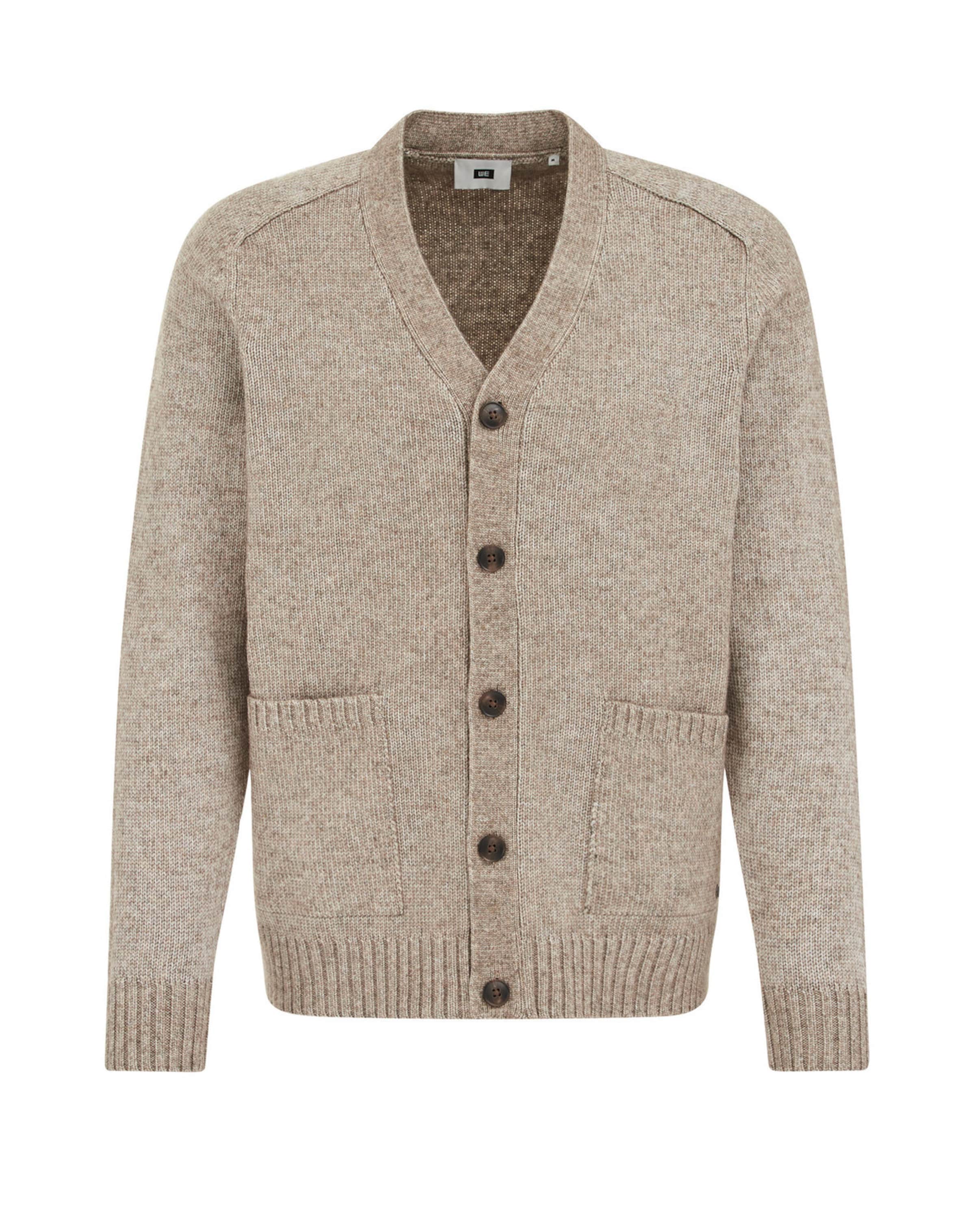 WE Fashion Gebreid vest in Bruin: voorkant