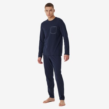 Pyjama long SCHIESSER en bleu : devant