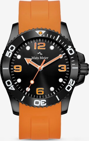 Montre à affichage analogique Mats Meier en orange : devant