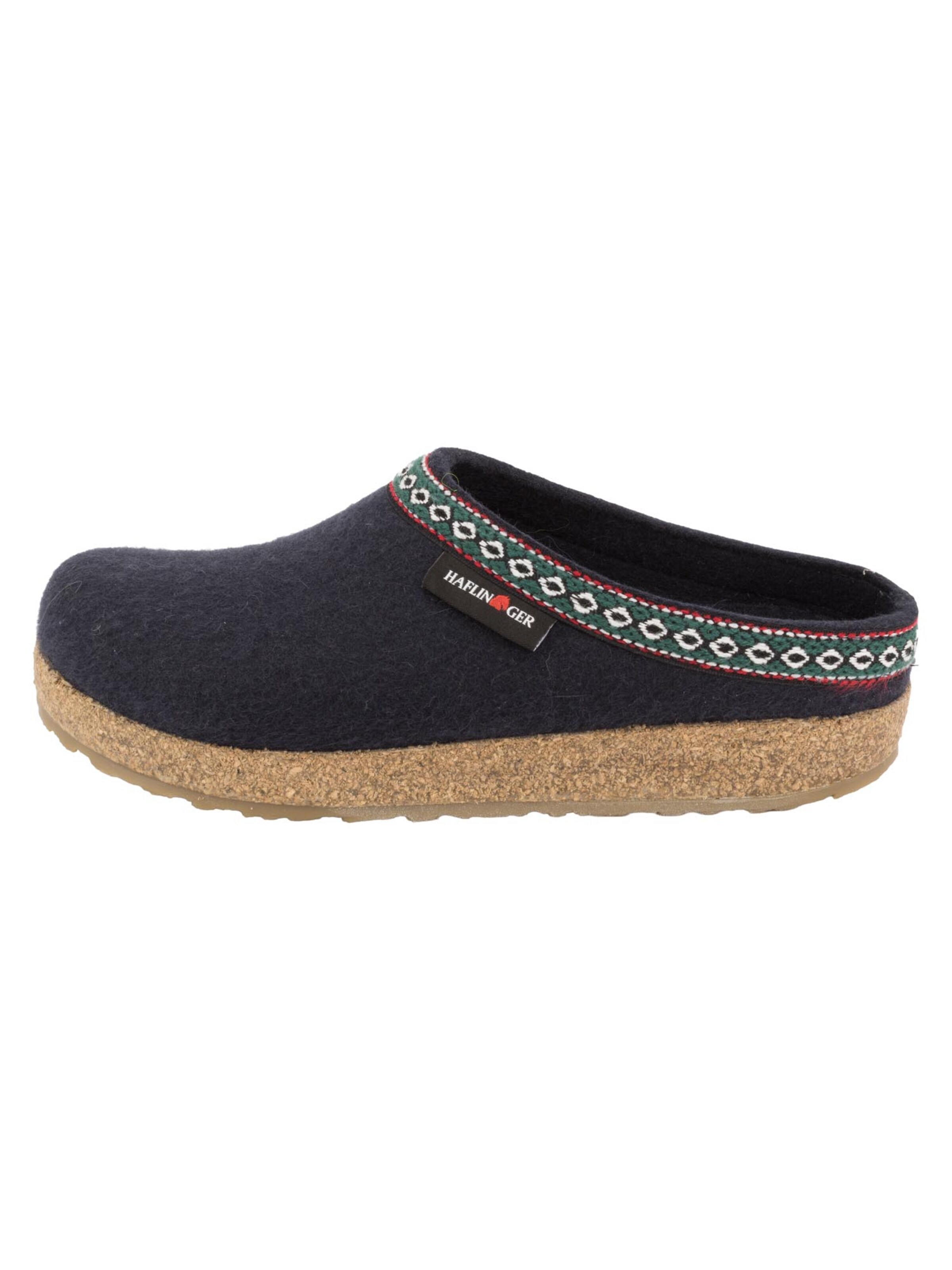 HAFLINGER Clogs 'Franzl' in Blue: front