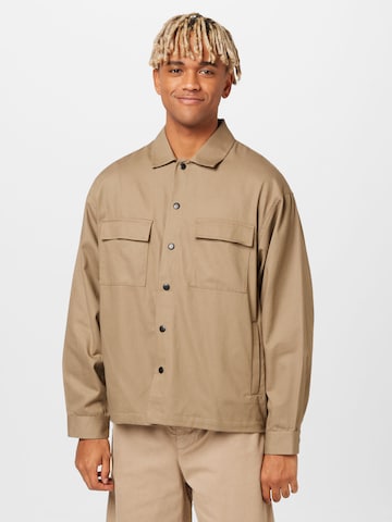 BURTON MENSWEAR LONDON Regular fit Overhemd in Bruin: voorkant