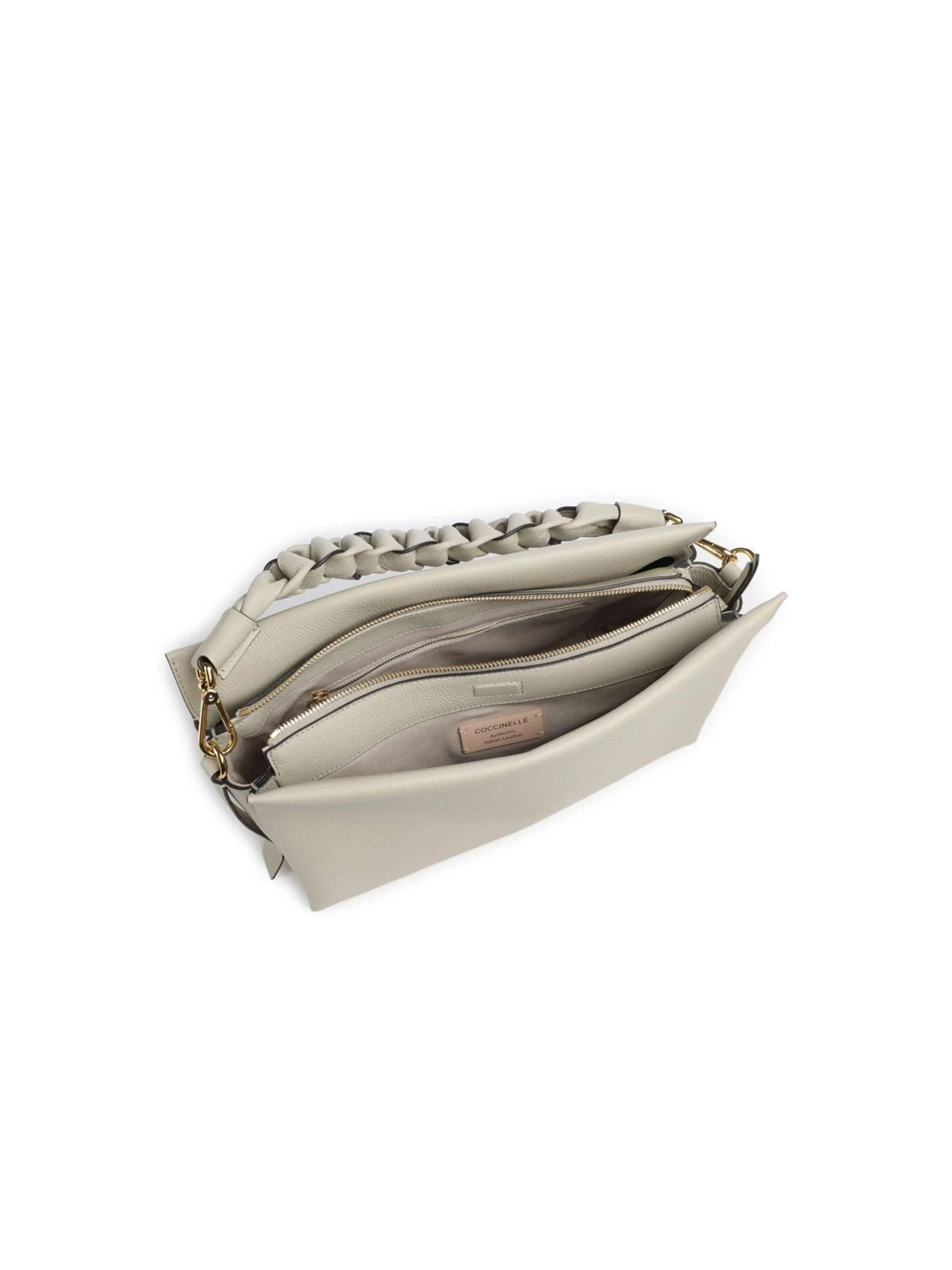 Borsa a mano 'Boheme Grana Double Shoulder Bag' di Coccinelle in grigio