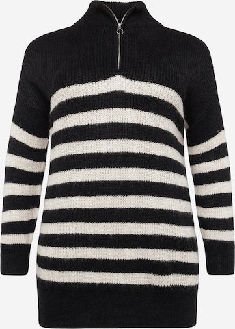 ONLY Carmakoma Sweater in Black: front