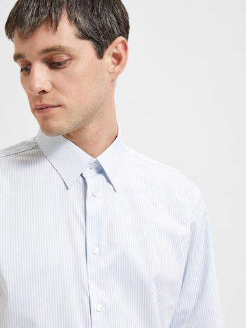 SELECTED HOMME - Ajuste estrecho Camisa de negocios 'NATHAN' en azul