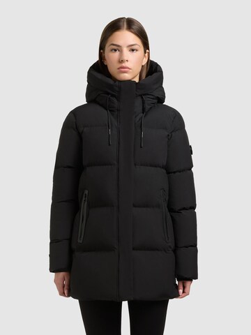 Veste d’hiver 'Drown Matt' khujo en noir : devant