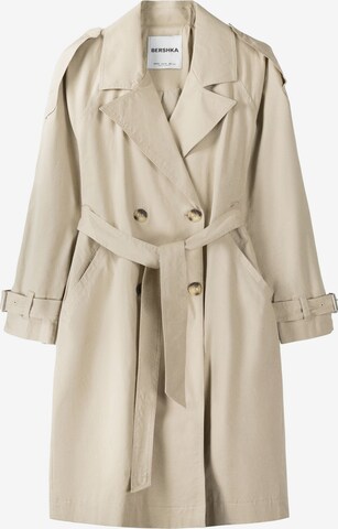 Bershka Tussenmantel in Beige: voorkant