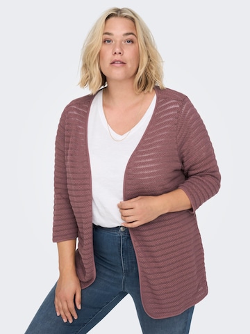 ONLY Carmakoma Knit Cardigan 'Group' in Pink