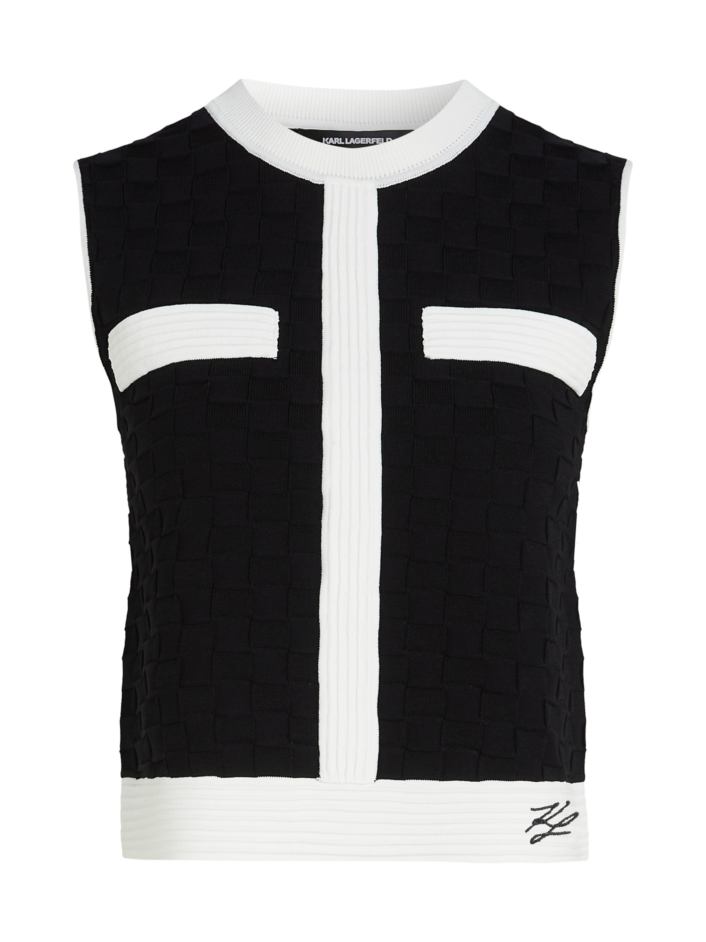 Karl Lagerfeld Stick felső - fekete: elől