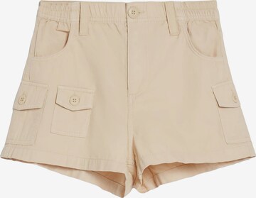 Bershka Cargobroek in Beige: voorkant