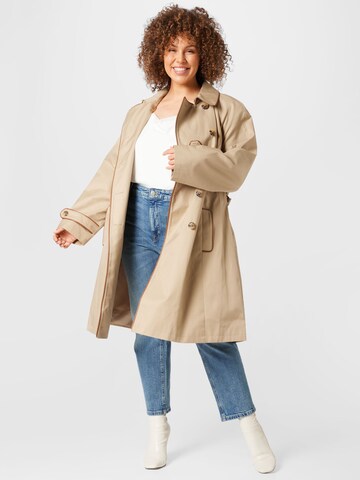 Lauren Ralph Lauren Plus Between-Seasons Coat in Beige