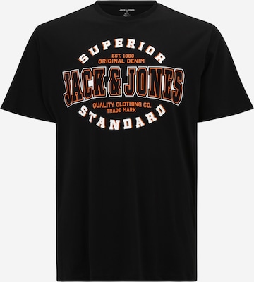 Jack & Jones Plus Shirt in Zwart: voorkant