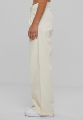 Urban Classics Wide leg Pleat-Front Pants in Beige