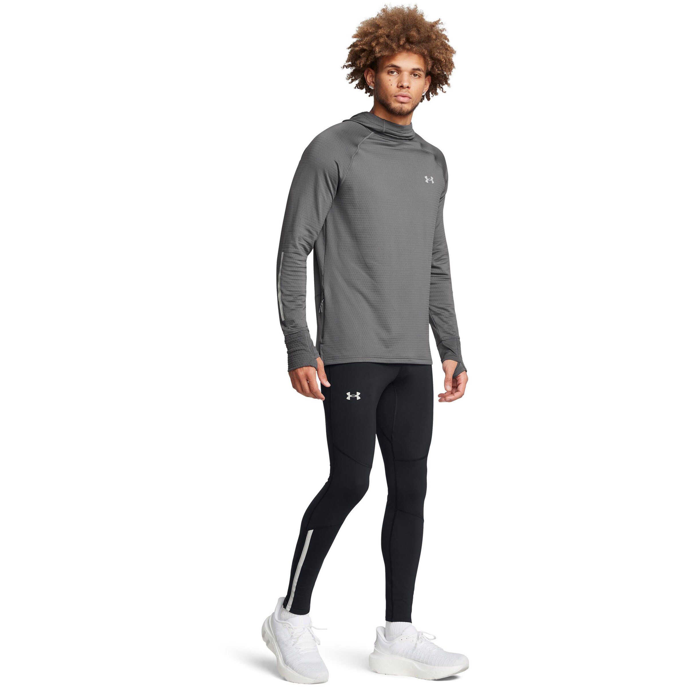 UNDER ARMOUR Skinny Sportbroek 'Launch Elite' in Zwart