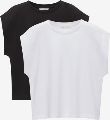 T-shirt Pull&Bear en noir : devant