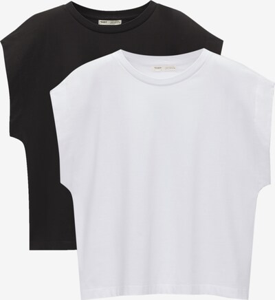 Pull&Bear Koszulka w kolorze czarny / białym, Podgląd produktu