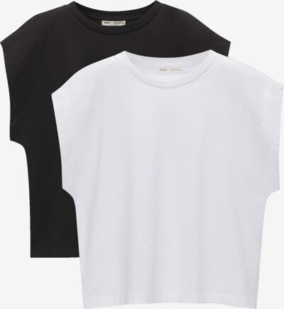 Tricou Pull&Bear pe negru / alb, Vizualizare produs