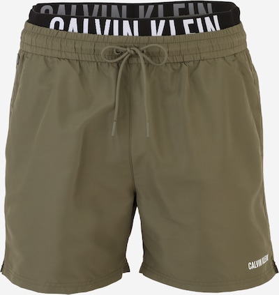 Calvin Klein Swimwear Uimashortsit 'Intense Power' värissä oliivi / musta / valkoinen, Tuotenäkymä