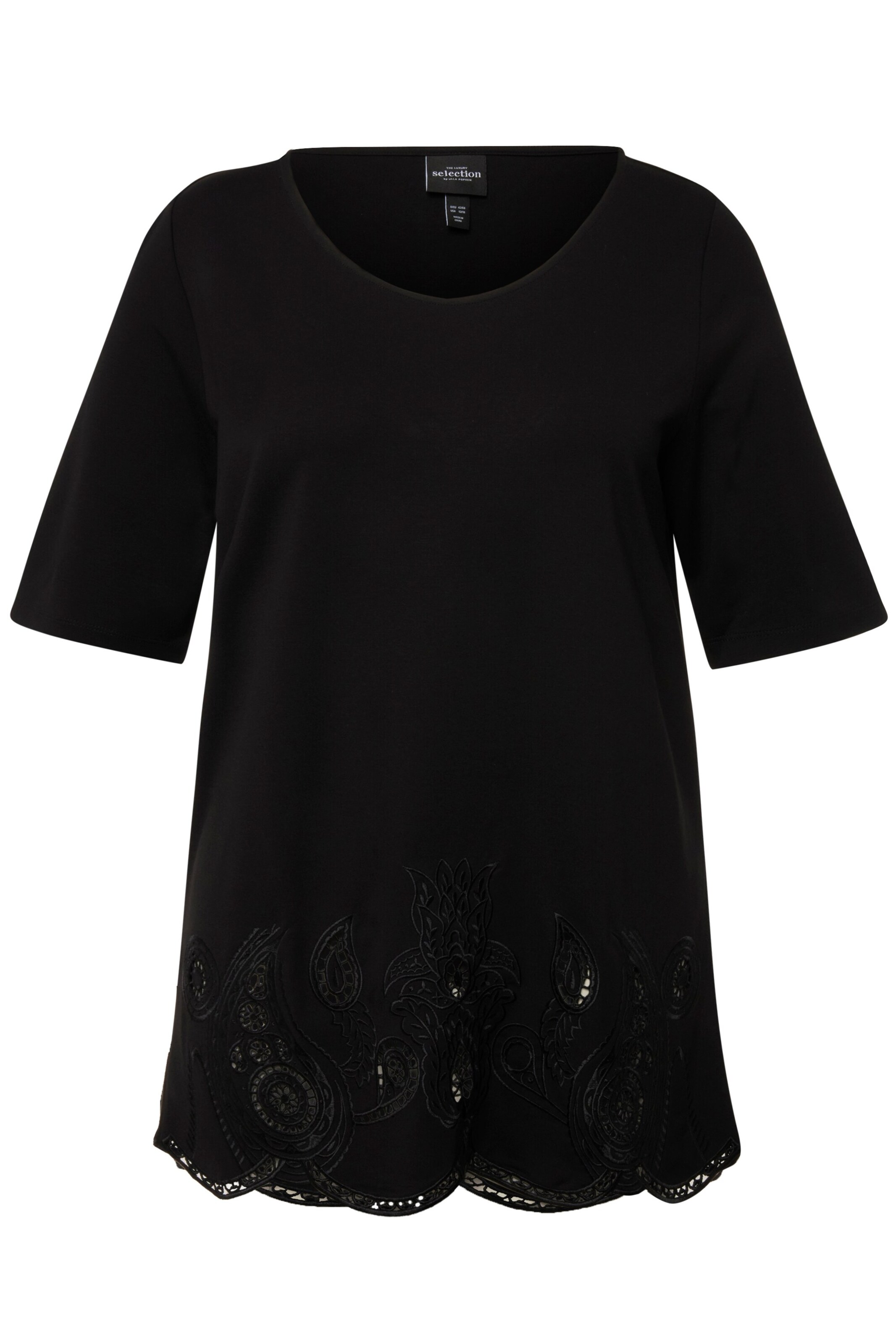 Ulla Popken Blouse in Zwart: voorkant