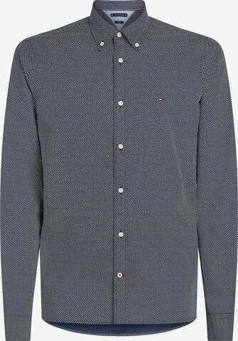 Coupe slim Chemise TOMMY HILFIGER en bleu : devant