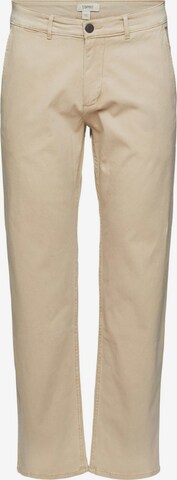 Regular Pantalon chino ESPRIT en beige : devant