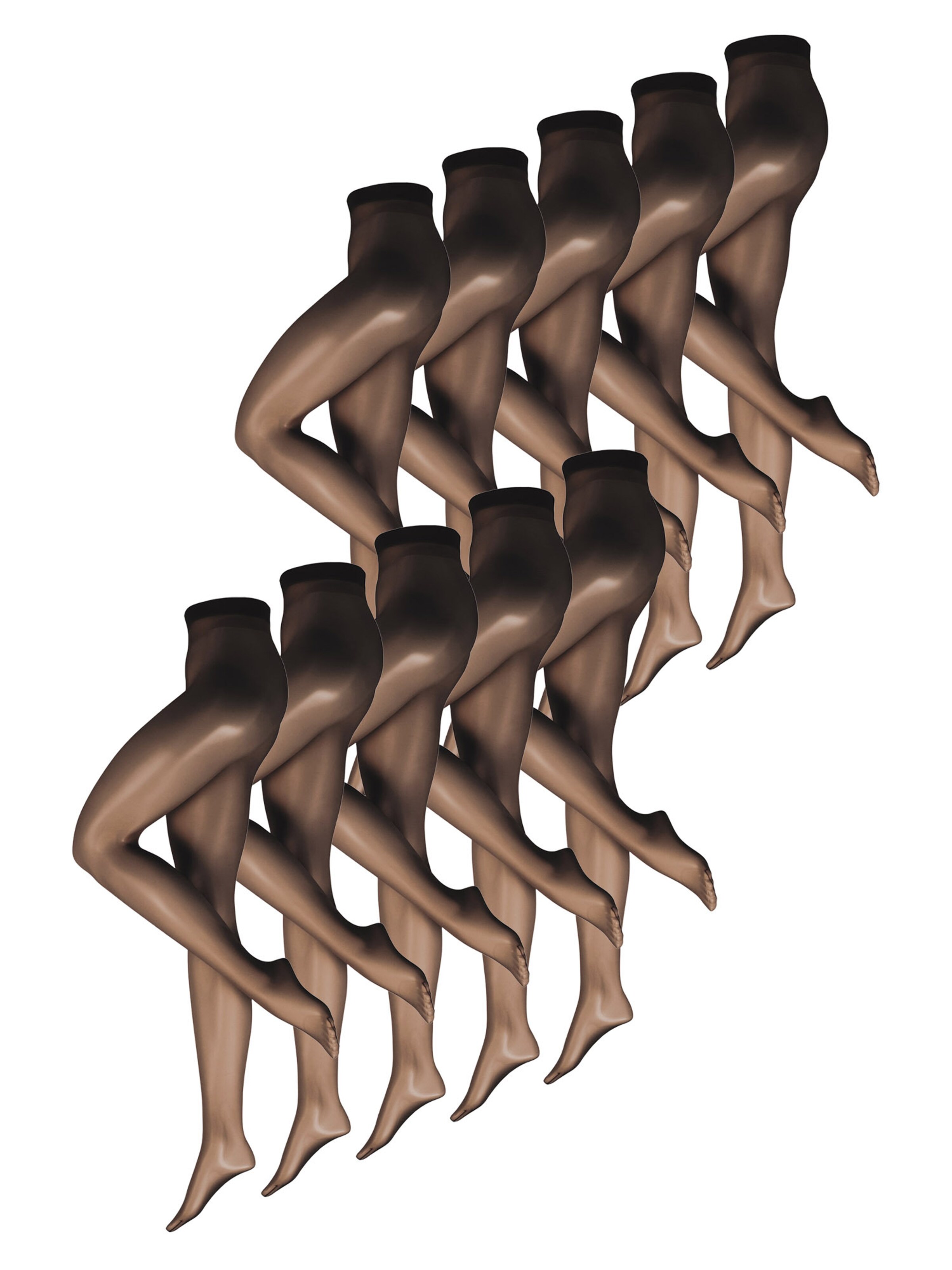 Nur Die Fijne panty ' Transparent 15 DEN ' in Zwart: voorkant