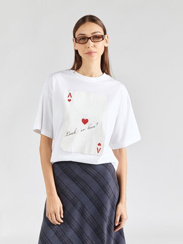 PIECES Shirt 'PCMAGIC' in White: front