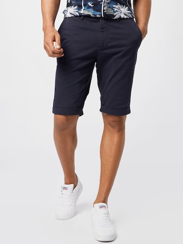 Oscar Jacobson Regular Chino 'Declan' in Blauw: voorkant