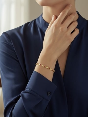 Bracelet 'Gold Point bracelet and Sw crystals in paparadcha' Gloria Mago en or