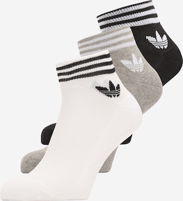 Chaussettes 'Island Club Trefoil  ' ADIDAS ORIGINALS en blanc : devant