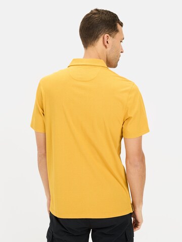 CAMEL ACTIVE Kurzarm Poloshirt aus reiner Baumwolle in Gelb