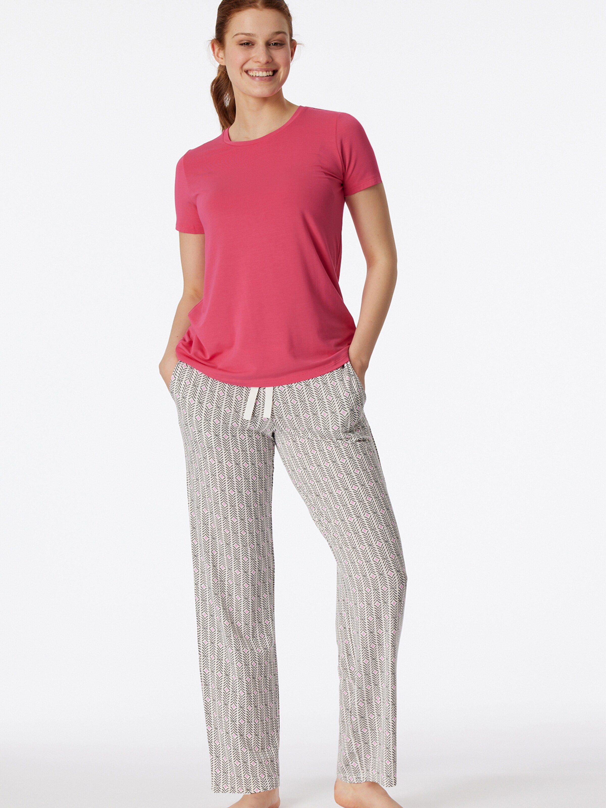 SCHIESSER Pajama Pants ' Mix + Relax ' in Beige