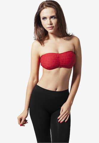 Urban Classics Bandeau Bra in Red: front