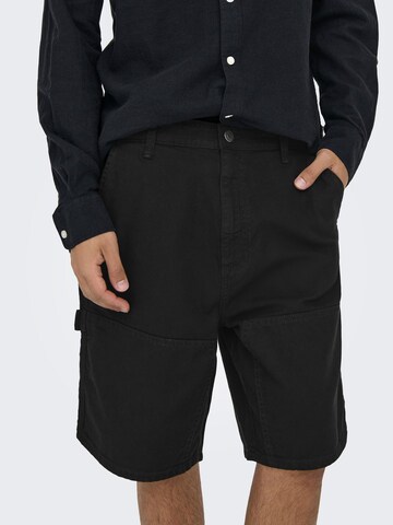 Loosefit Pantalon 'ONSEdge' Only & Sons en noir
