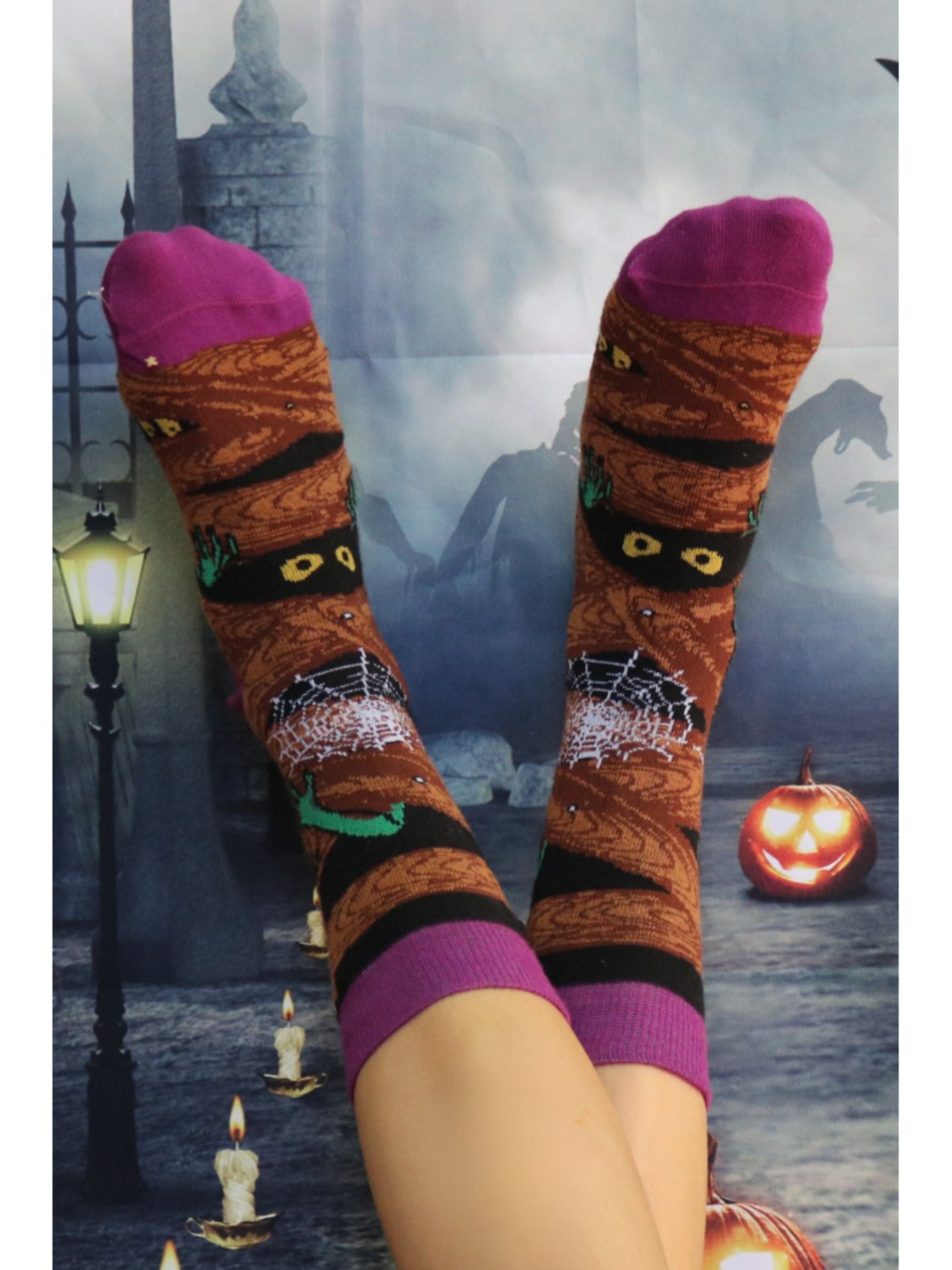 Chaussettes Sokisahtel en marron