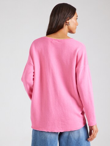 Zwillingsherz Shirt 'Positive Mind Kante' in Pink