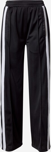 Pantaloni cu dungă Karo Kauer pe negru / alb, Vizualizare produs