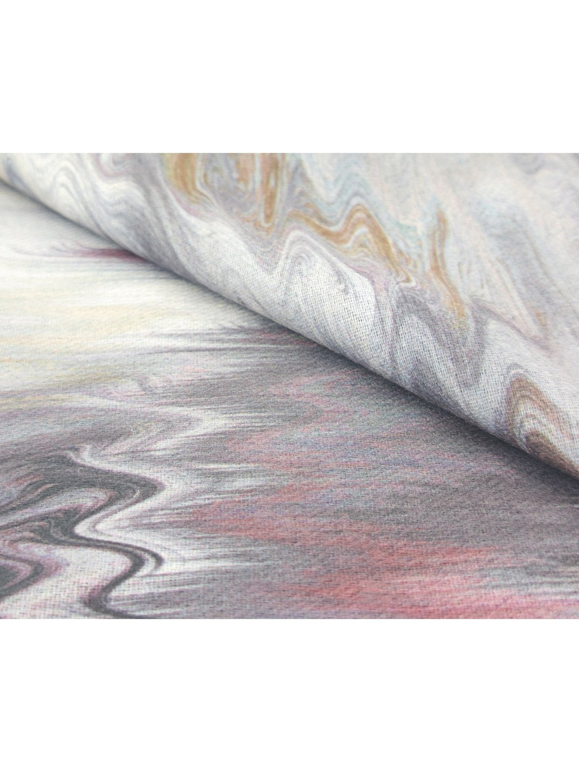 styleBREAKER Schal 'Loop Schal mit Aquarell Wellenmuster'‌‌‌ in Schwarz