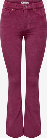 évasé Pantalon 'MARY' ONLY en rose : devant