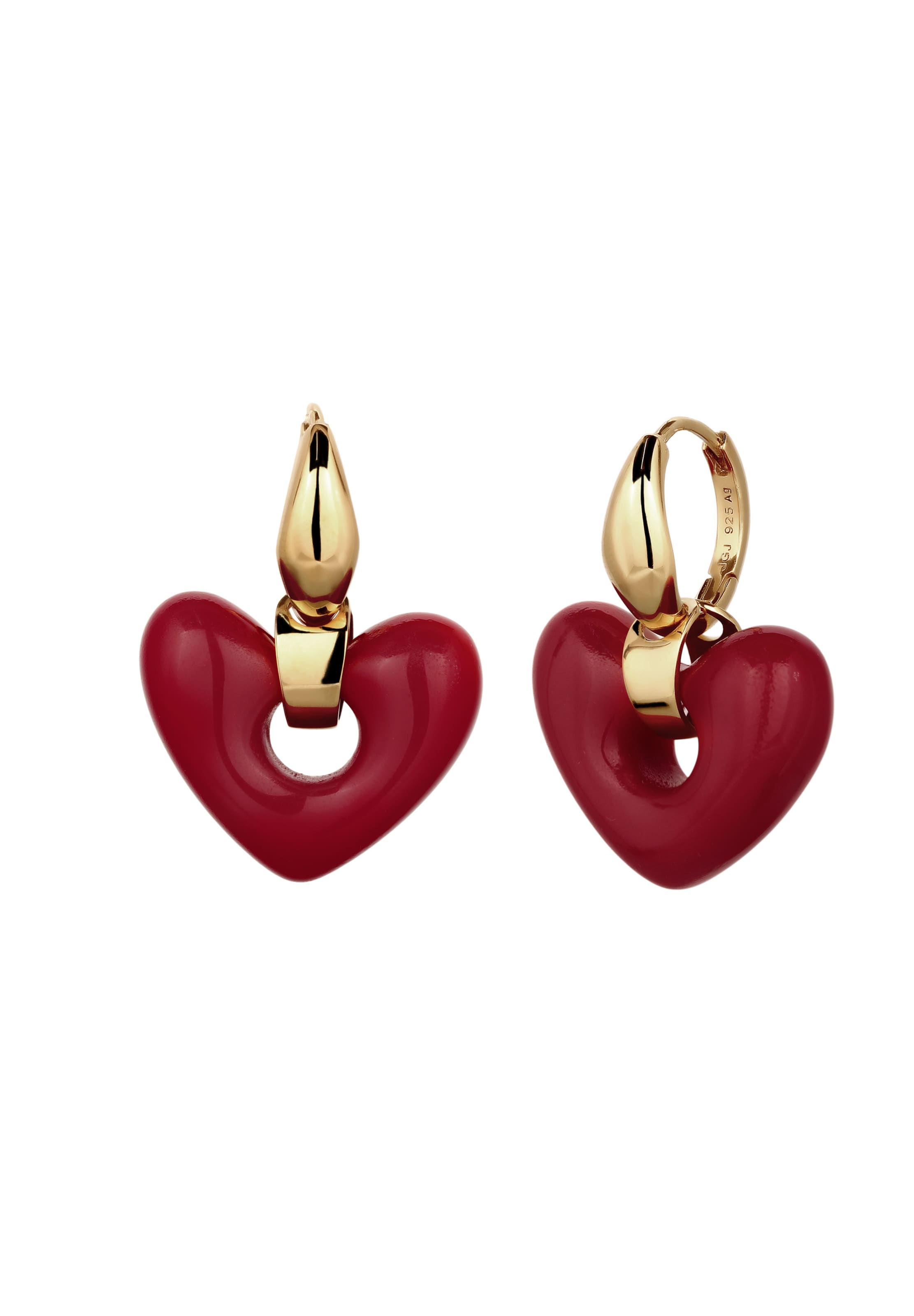 ELLI Earrings in One Size in Gold / Red, Item view