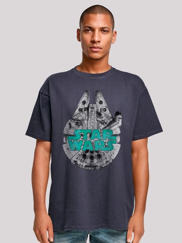 F4NT4STIC Shirt 'Star Wars Millennium Falke' in Blauw: voorkant