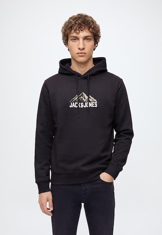 JACK & JONES - Sudadera 'JJROCHE' en negro: frente